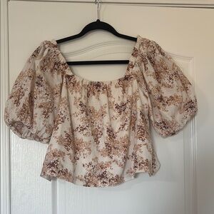 Abercrombie Floral Puff Sleeve Top - NWOT